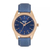 Helix Blue Leather Analog Watch for Men - TW031HG07