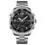 SKMEI 1649 Silver Stainless Steel Dual Time Sport Watch For Men - Silver