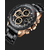 Naviforce NF9197 Black Stainless Steel Dual Time Watch For Men - RoseGold & Black, 3 image