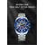 Naviforce NF8021 Silver Stainless Steel Chronograph Watch For Men - Royal Blue & Silver, 3 image