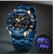 Naviforce NF9195 Royal Blue Stainless Steel Dual Time Watch For Men - RoseGold & Royal Blue, 18 image