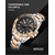 Naviforce NF9192 Silver And RoseGold Stainless Steel Analog Watch For Men - Black & RoseGold, 3 image