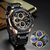 Naviforce NF9197 Black Stainless Steel Dual Time Watch For Men - RoseGold & Black, 5 image