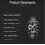 Naviforce NF9197L Chocolate PU Leather Dual Time Watch For Men - Black & Chocolate, 4 image
