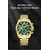 Naviforce NF8021 Golden Stainless Steel Chronograph Watch For Men - Green & Golden, 3 image