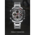 Naviforce NF9197 Silver Stainless Steel Dual Time Watch For Men - Black & Silver, 6 image