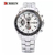 CURREN 8083 Silver Stainless Steel Chronograph Watch For Men - White, 5 image