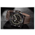 NAVIFORCE NF9144 Dark Brown PU Leather Dual Time Wrist Watch For Men - Dark Brown & Black, 5 image