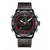 NAVIFORCE NF9144 Black PU Leather Dual Time Wrist Watch For Men - Black & Red, 2 image