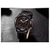 NAVIFORCE NF9144 Black PU Leather Dual Time Wrist Watch For Men - Black & Red, 5 image