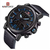 NAVIFORCE NF9135 Black PU Leather Wrist Watch for Men - Blue, 2 image