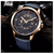 NAVIFORCE NF9151 - Navy Blue PU Leather Analog Watch for Men - RoseGold & Navy Blue, 2 image