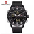 NAVIFORCE NF9136 BLACK PU LEATHER DUAL TIME WATCH FOR MEN - BLACK & GREY, 2 image
