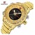 NAVIFORCE NF9093 GOLDEN STAINLESS STEEL DUAL TIME WATCH FOR MEN, 3 image