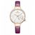 NAVIFORCE NF5001 Purple PU Leather Sub-Dial Chronograph Women's Watch