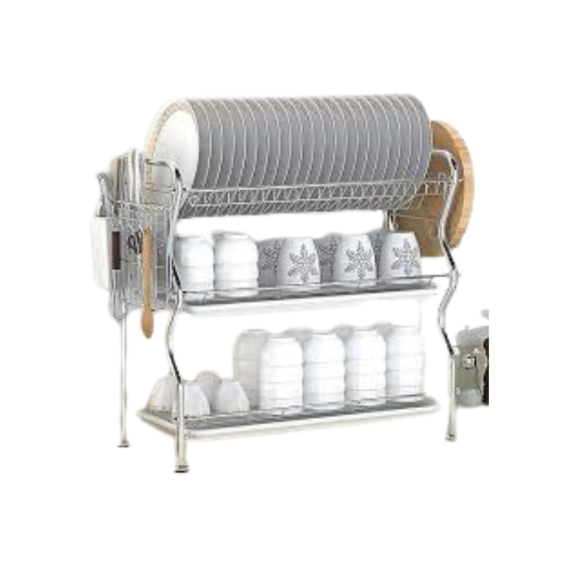 Stainless Steel Plate/Bowl Organizer (3-Racks), 2 image