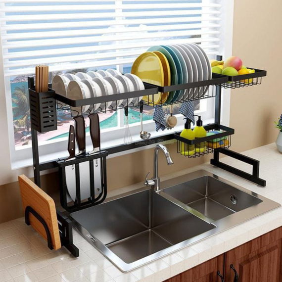 Stainless Steel Plate/Bowl Organizer (2-Racks), 2 image
