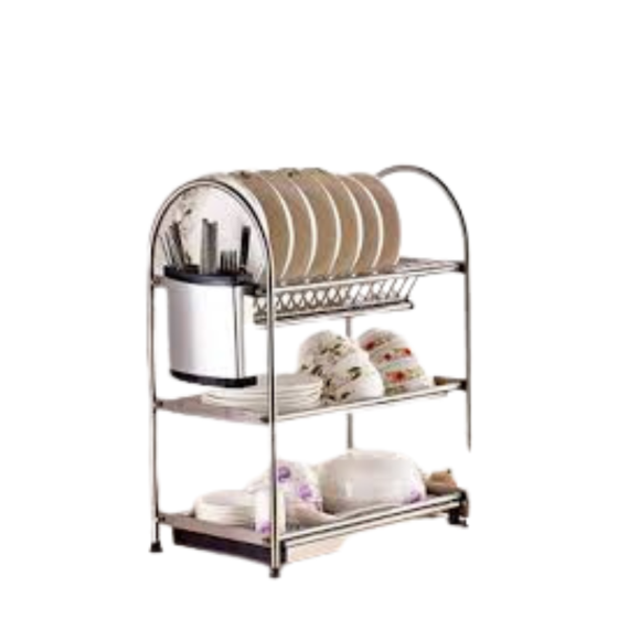 Stainless Steel Plate/Bowl Organizer (3-Racks), 3 image