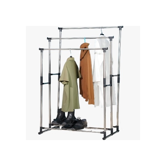 Vertical Telescopic Cloth Hanging Pole/Rack (Triple)