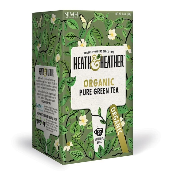 Heath & Heather Organic Pure Green Tea (20 tea bags/box)